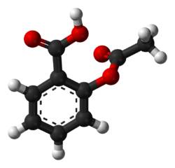 Diagram of the aspirin molecule. Source: en.wikipedia.org/wiki/Aspirin