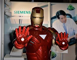 Iron Man on Siemens' stand at Diabetes UK