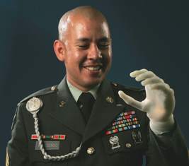 Sergeant Juan Arredondo wearing the i-Limb hand